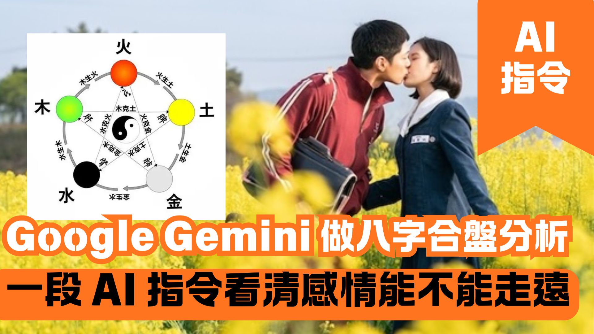 Google Gemini 做八字合盤分析 一段 AI 指令看清感情能不能走遠